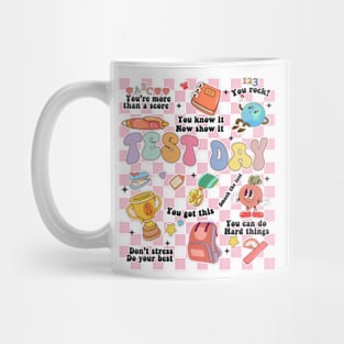 Funny Teacher Test Day Motivational Teacher Starr Testing Mug